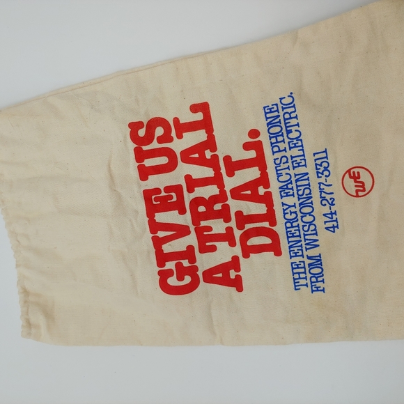 Vintage WI drawstring bag electric company